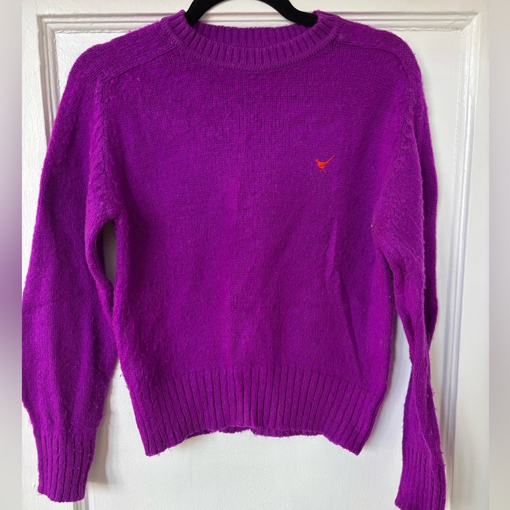 Purple acrylic crewneck sweater